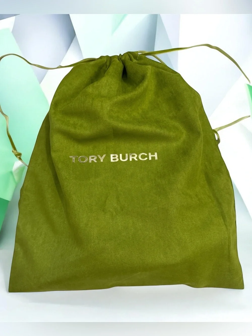 Tory Burch Olive Green Drawstring Dust Bag